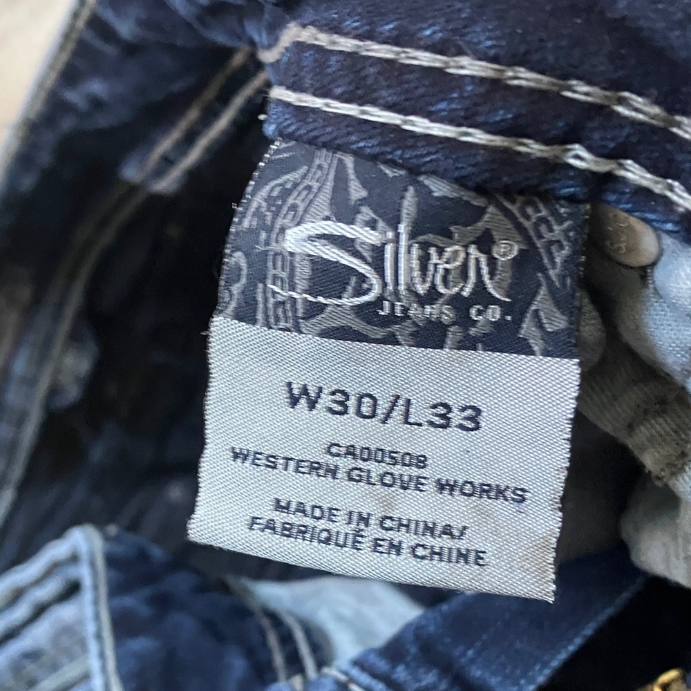 Silver Jeans Dark Blue Flare Jeans - Picture 3 of 6